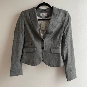 NWT H&M Peplum Gray Blazer women's size 2